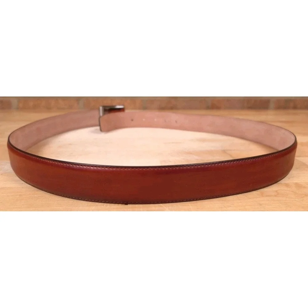 Magnanni 1552 Vega Cognac Brown Leather Dress Belt Mens 44 Made in Spain NEW